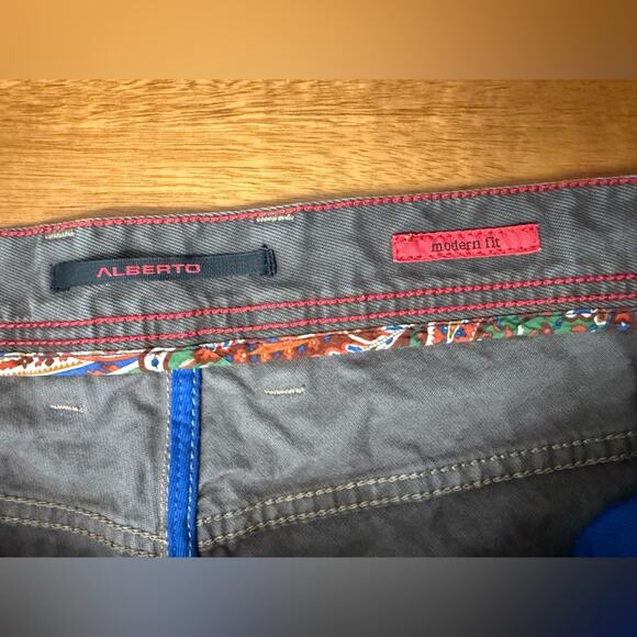 Alberto Brown Stone Modern Fit Vintage Twill Stretch Straight Jeans size 40x34 - Picture 7 of 11